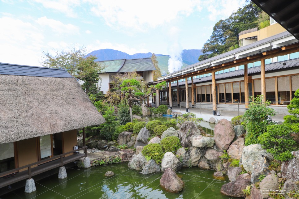 일본 온천여행 료칸 럭셔리 벳부 칸나와엔 최고의 효도여행