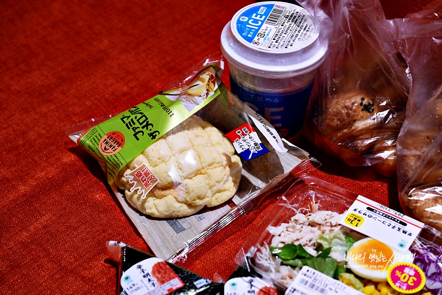 일본 편의점 털기 명란삼각김밥 샐러드 그리고 일본 벤토