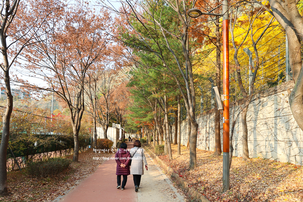서울 공원 추천 용마산 용마폭포공원 풍경,주차장