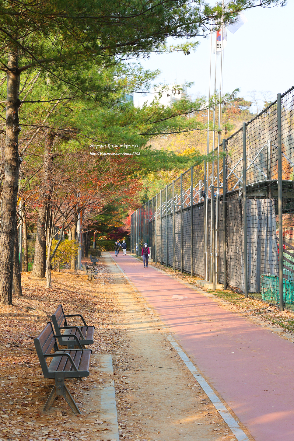 서울 공원 추천 용마산 용마폭포공원 풍경,주차장