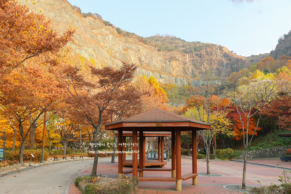 서울 공원 추천 용마산 용마폭포공원 풍경,주차장