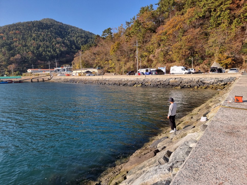 경남 차박 여행 통영 수륙해수욕장 스텔스차박 낚시 포인트