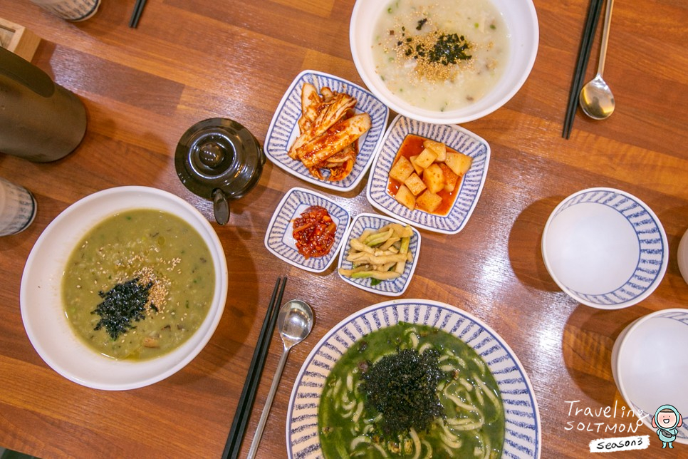 제주 보말칼국수 보말죽 제주 동문시장 먹거리