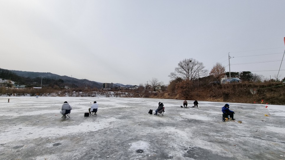 청주 근교 진천 백곡저수지 빙어낚시 포인트, 채비 준비물, 얼음낚시 요령