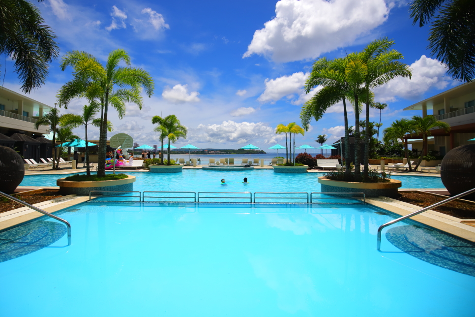 괌 롯데호텔 가족여행 키즈룸 객실 수영장 즐기기