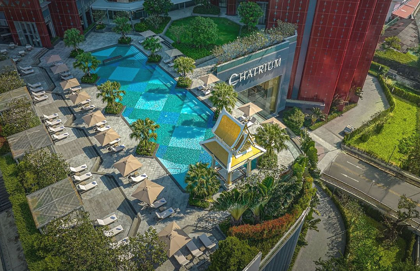 차트리움 그랜드 방콕 시암 호텔 조식 수영장 시암파라곤 앞 방콕 숙소 추천