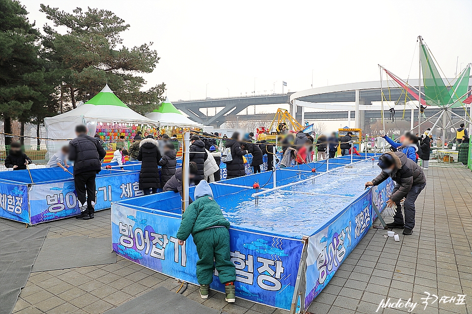 서울 눈썰매장 뚝섬 한강공원 유원지 놀거리 빙어체험 주차팁