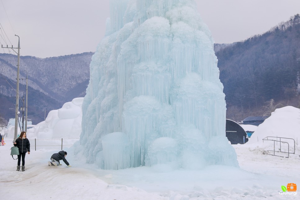 국내 겨울축제 청양알프스마을 칠갑산얼음분수축제 눈썰매장 얼음썰매장