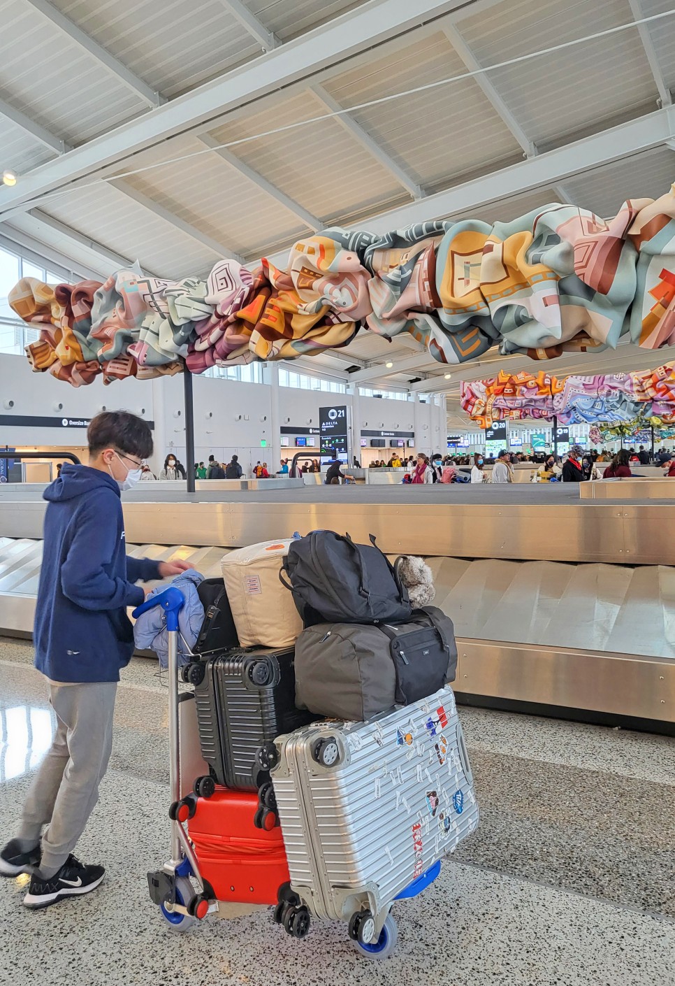 아시아나 항공 인천-시애틀 공항 입국심사, 기내식과 아멕스 라운지