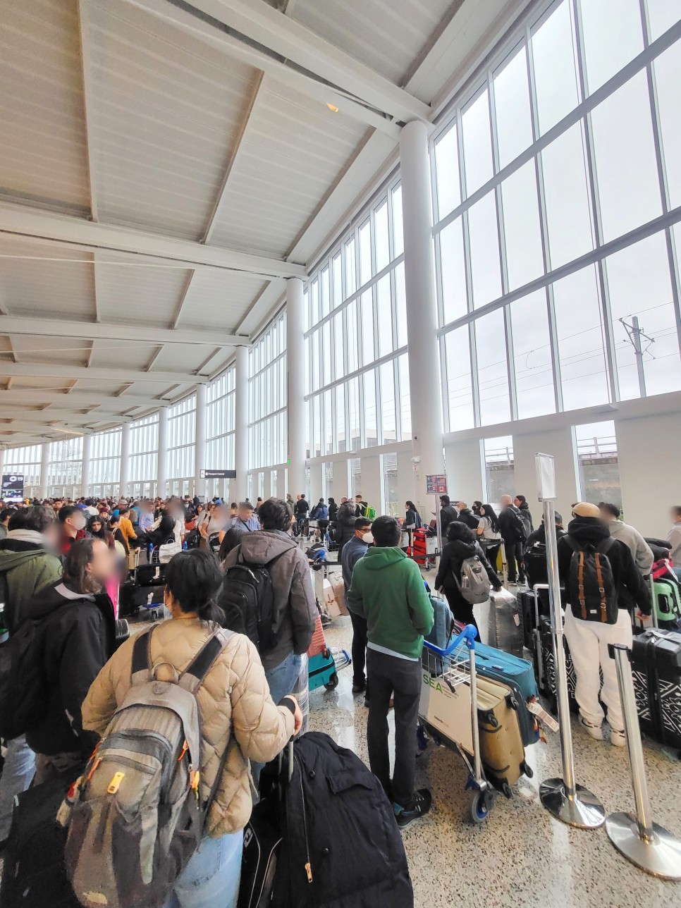 아시아나 항공 인천-시애틀 공항 입국심사, 기내식과 아멕스 라운지