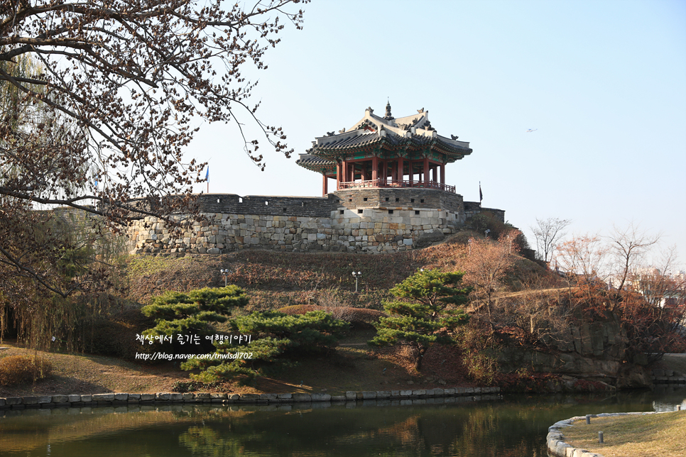 수원 화성 방화수류정(동북각루), 용연, 화홍문 겨울 풍경