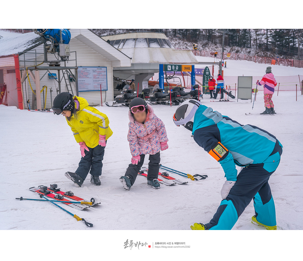 지산리조트 지산 스키강습 2:1강습 리얼기