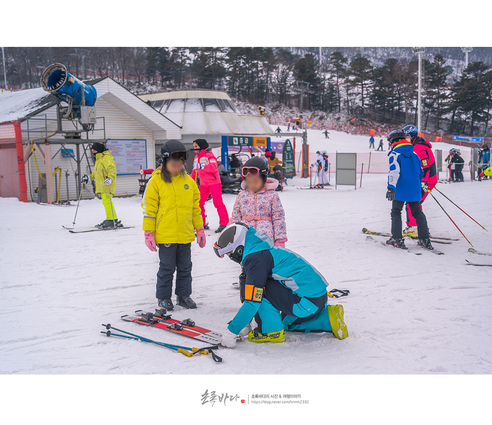 지산리조트 지산 스키강습 2:1강습 리얼기