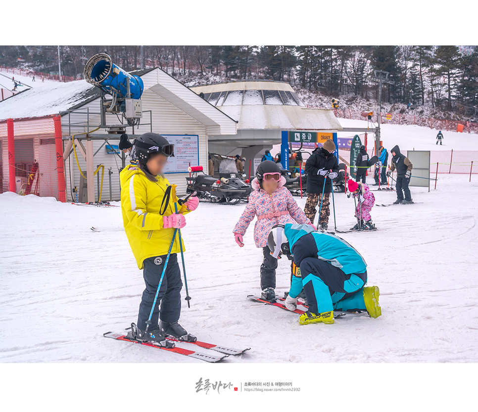 지산리조트 지산 스키강습 2:1강습 리얼기