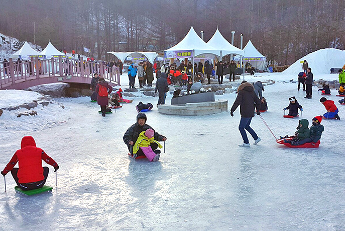 태백산국립공원,황지연못에서 열리는 국내 겨울축제/강원도 축제 태백산 눈축제
