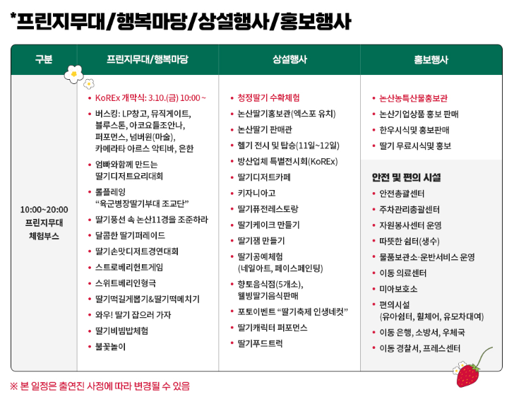 [국내축제]논산여행 논산시민공원에서 열리는 2023 논산딸기축제