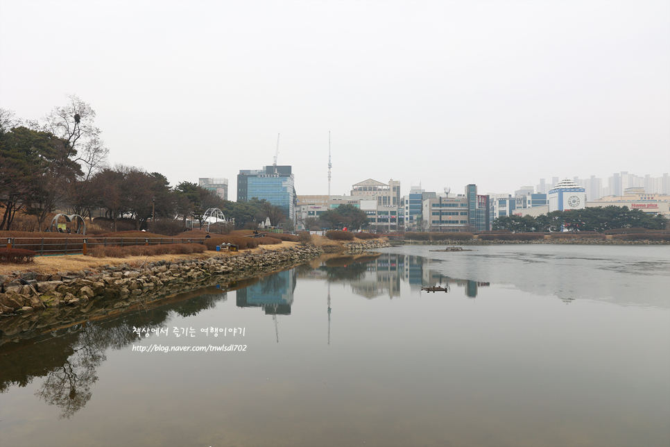 충북여행지 가볼만한곳 오창 호수공원 겨울풍경