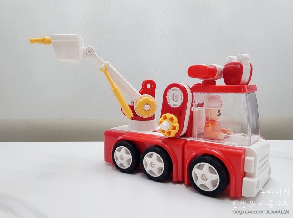 영유아교육블럭 유아교구 자석블럭, 창의력 상상력 높이는 따라락따라락 뚝딱블럭 소방차 :)