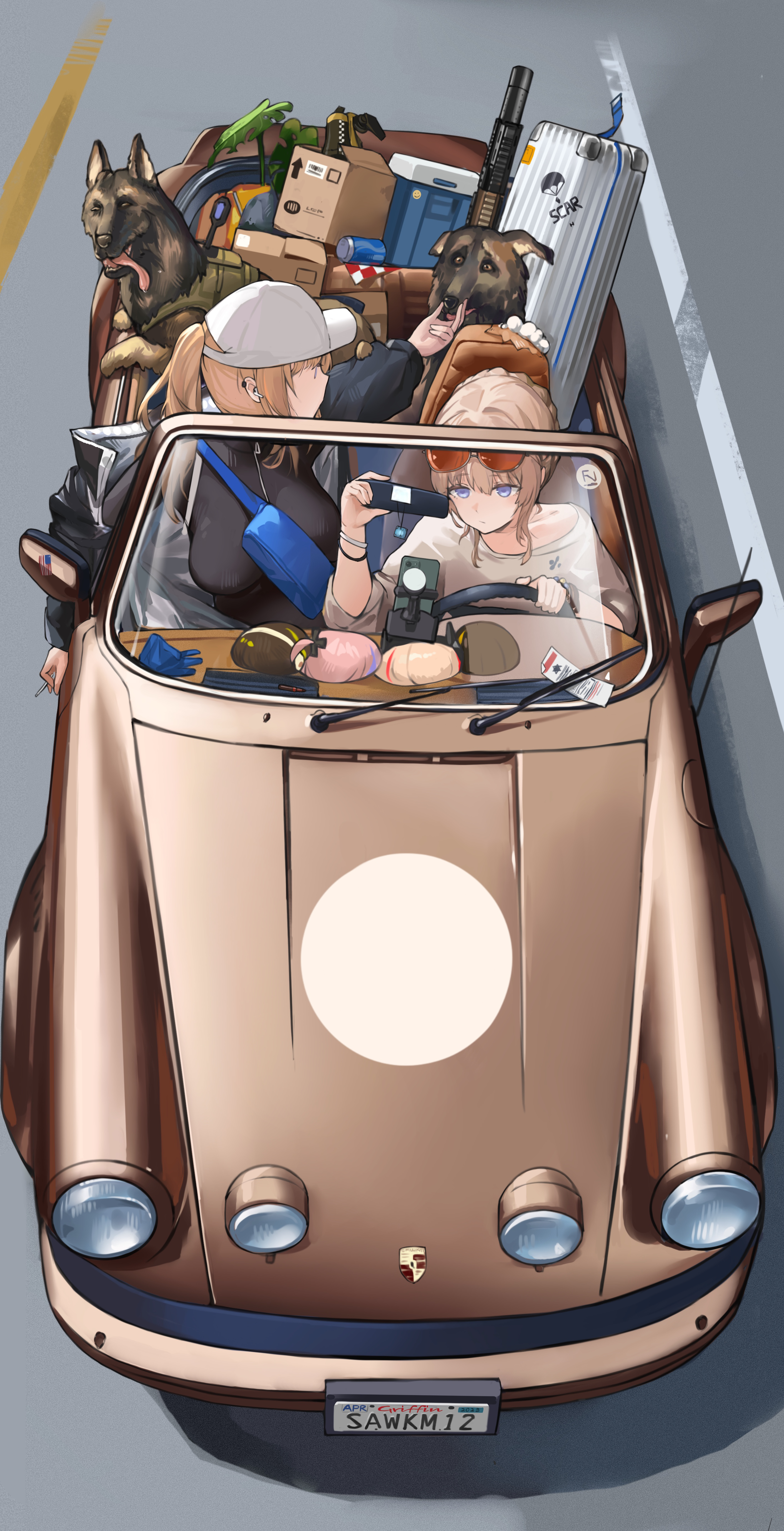 소녀전선. 여행길 스카 자매.travel