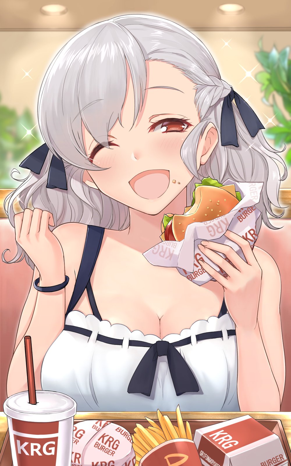 소녀전선. 뭐? 스파스가 햄버거를 3개만 먹는다고?