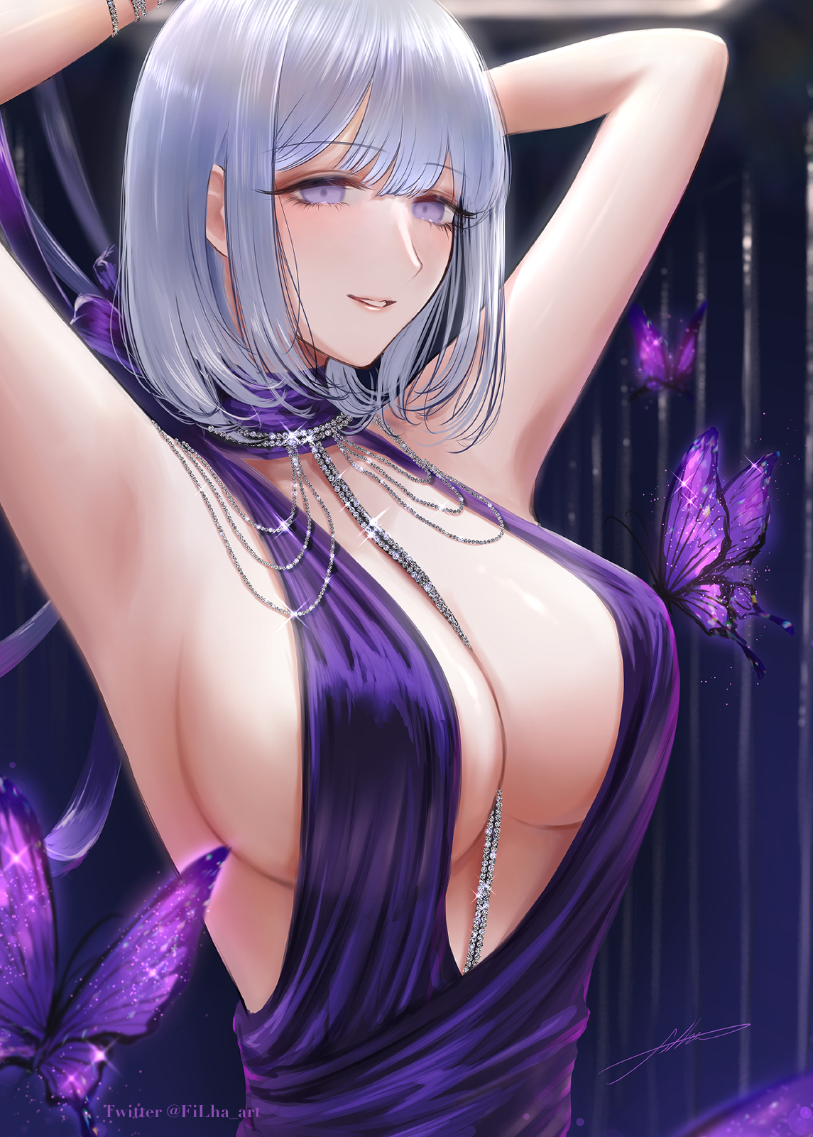 소녀전선. 보라색 드래스 알파카