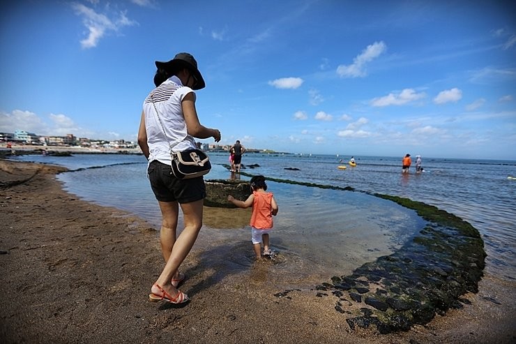 DSLR 촬영 팁 여름휴가 바다 (해수욕장) 사진 광각렌즈로 찍어보기