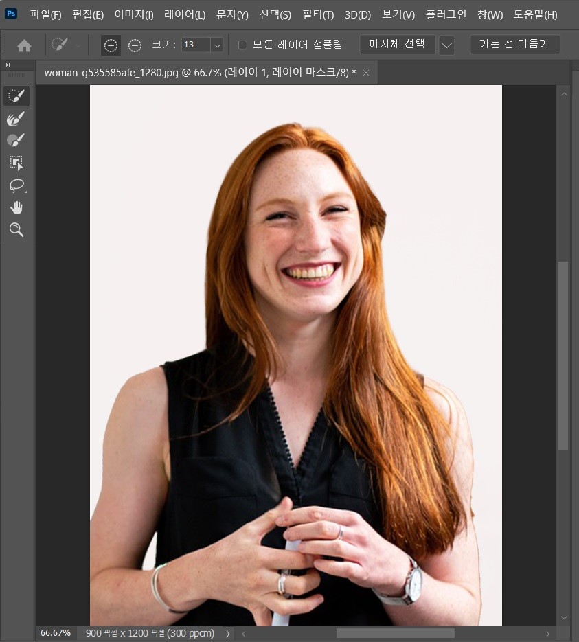 증명사진 어플 대신 Adobe Photoshop으로 사진 편집 및 합성 (ft. 포토샵 레이어 마스크)