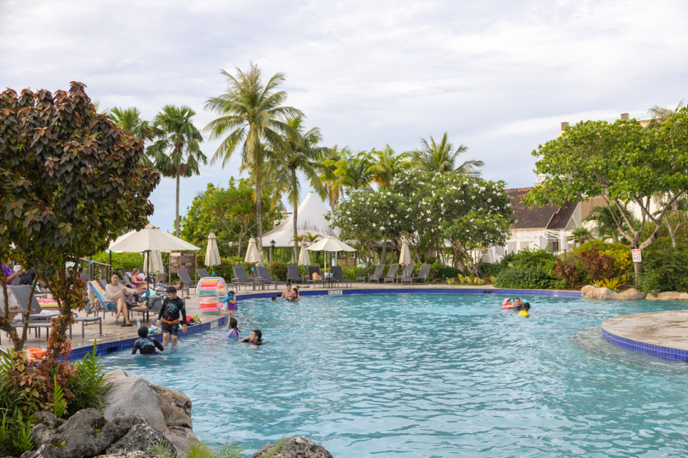 괌 여행 가족 숙소 추천 하얏트 리젠시 괌호텔 조식 수영장