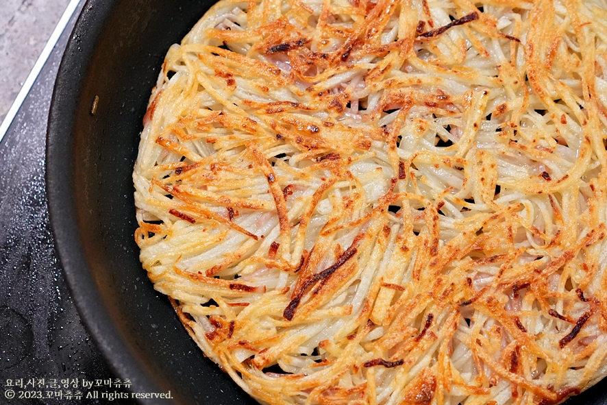 치즈 감자채전 만들기 바삭 감자피자 만들기 아이 간식 추천 8월 제철음식