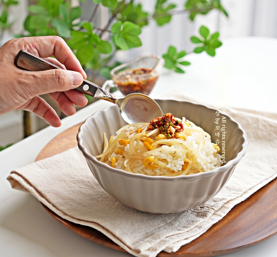 콩나물비빔밥 콩나물밥 양념장 만들기 간단 전기밥솥 콩나물밥 양념 레시피