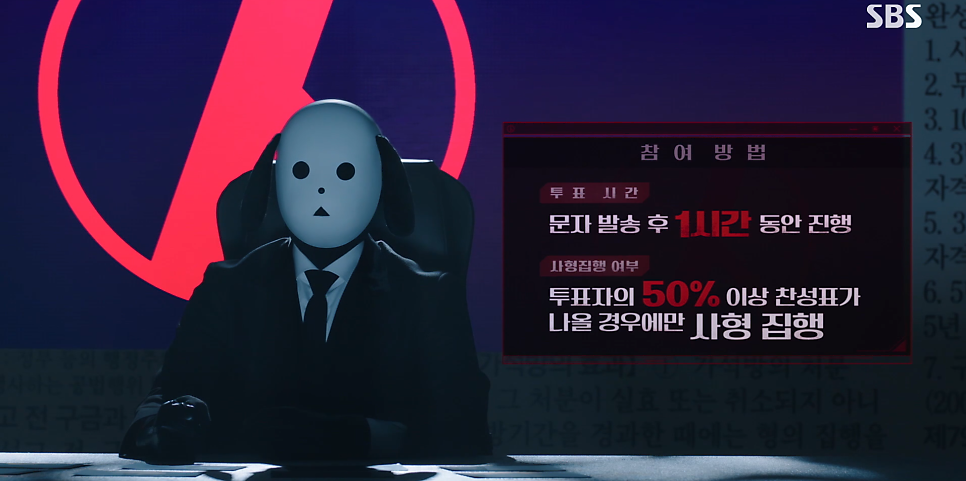국민사형투표 1화 줄거리 아동 성착취물 유포자 투표 결과 사형 SBS 목요드라마