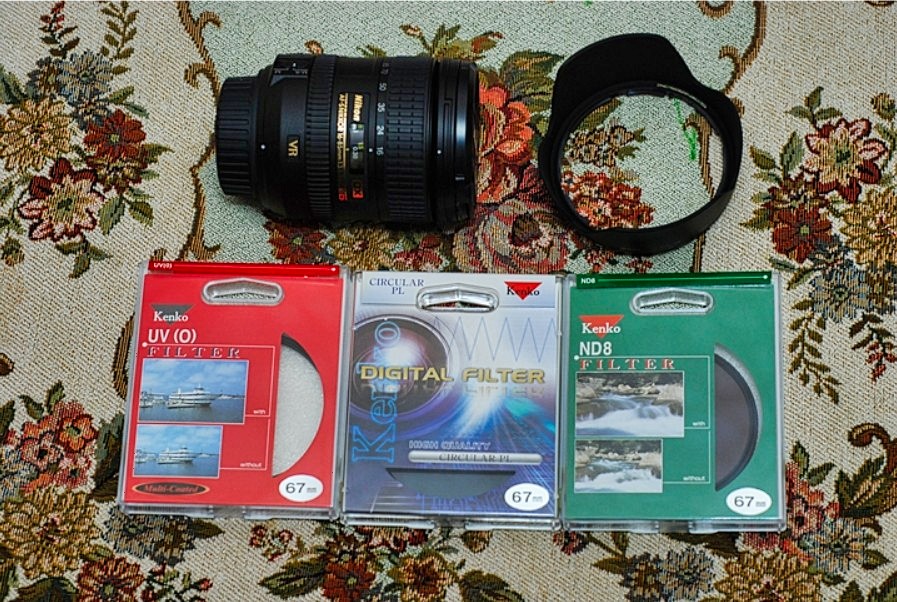 카메라 악세사리 : SLIK 삼각대, 켄코 렌즈 필터, 돔케 가방