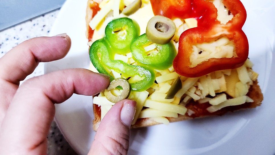 간단한 야식메뉴 추천 피자토스트 에어프라이어 식빵 요리 식빵피자 만들기