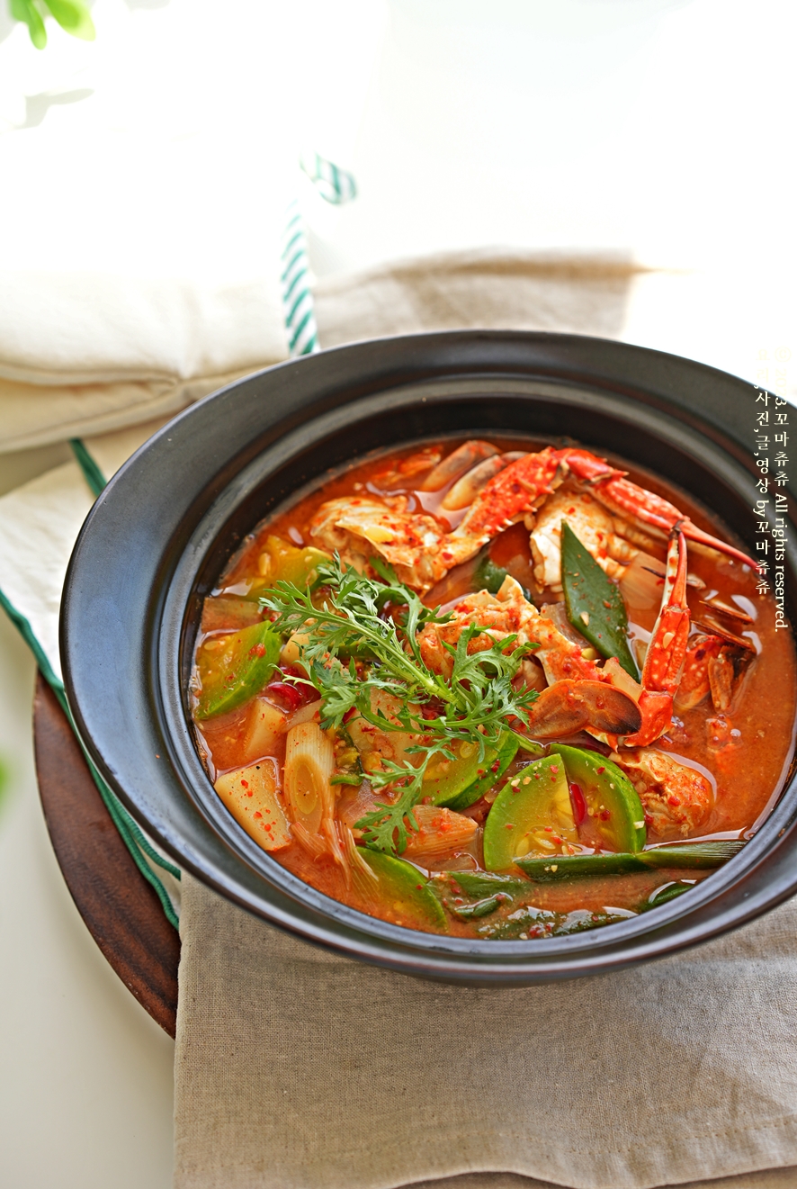 호박 된장찌개 맛있게 끓이는법 감자 된장찌개 레시피 재료 꽃게찌개 냉동 꽃게 된장찌개 만드는 법