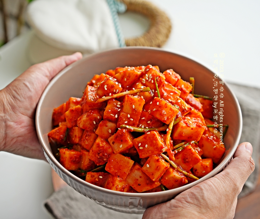 깍두기 담그는법 맛있는 무김치 깍두기 담그기 김치양념 만들기 무 요리