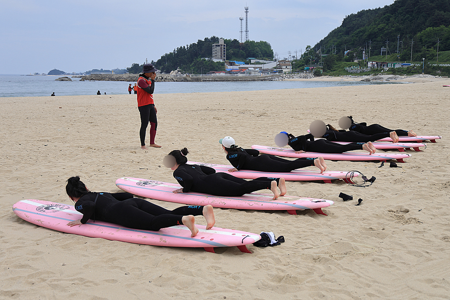 강원도 양양 서핑 강습 인구해변 추천 숙소