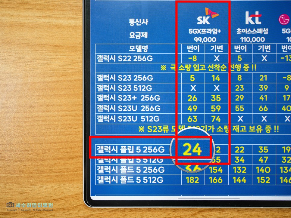 서울 휴대폰 성지 시세표 카페 가격 분석하기