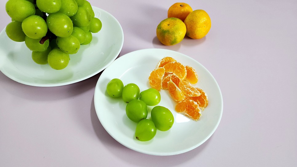 아이간식 샤인머스켓탕후루 만드는법 귤탕후루 전자레인지 포도탕후루 과일꼬치