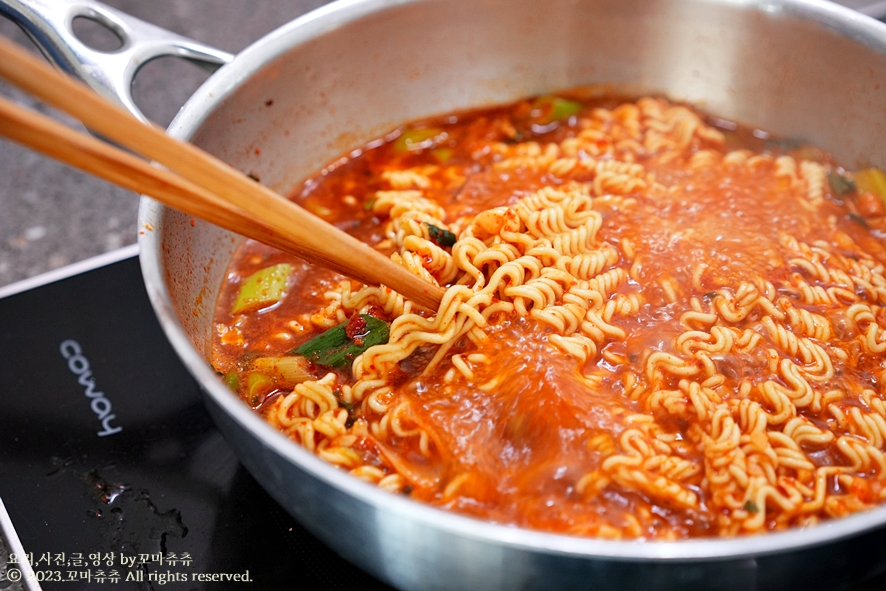 순두부 열라면 레시피 초대박 마열라면 후기 라면 맛있게 끓이는 법 2개 물량 해장라면