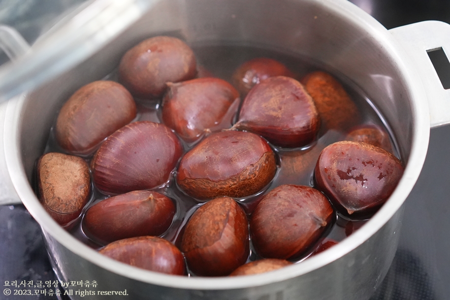 밤 삶는법 삶는 시간 잘까지게 밤 삶기 밤 찌는법 찌는 시간 찌기 밤 보관법 보관방법