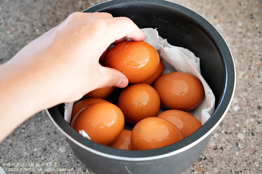 전기밥솥 구운계란 만들기 압력밥솥 구운계란 맥반석계란 만들기 아이간식 훈제계란