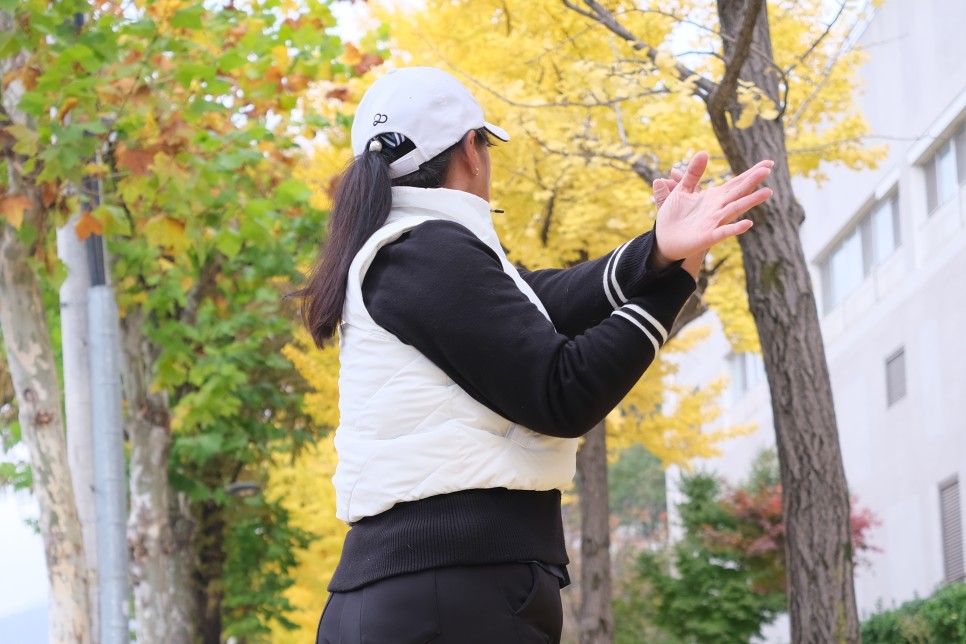 클리브랜드 여성골프웨어 겨울골프를 위한 스윙자켓 니트하이브리드 스윙마스터 셋업 후기