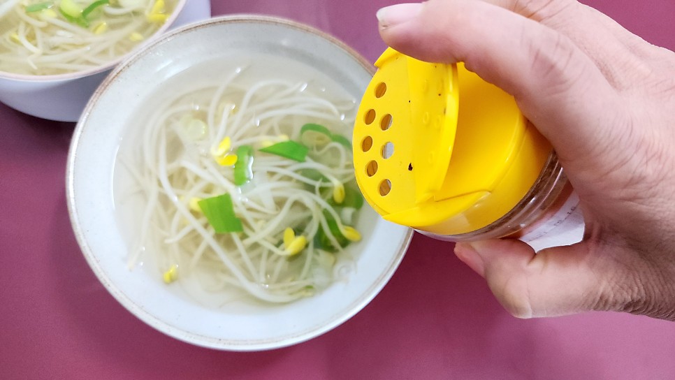 간단한 아침국 맑은 콩나물국 끓이기 시원한 콩나물국 레시피 콩나물요리