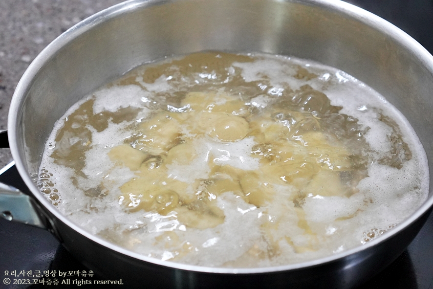감자 수제비 만들기 수제비 반죽만들기 만드는법 비오는날 음식