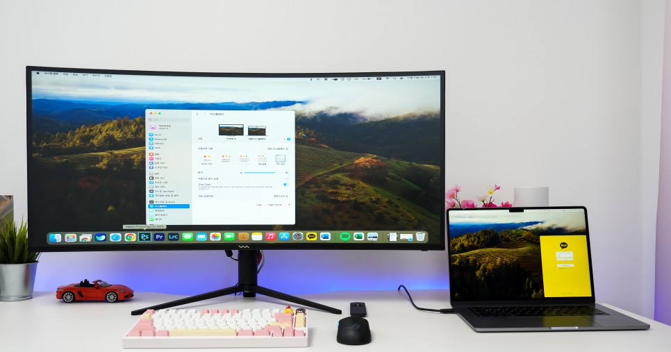 와사비망고 40인치 와이드 커브드 모니터 5K WUHD 해상도 나노 IPS 국내생산이라 믿음직하다