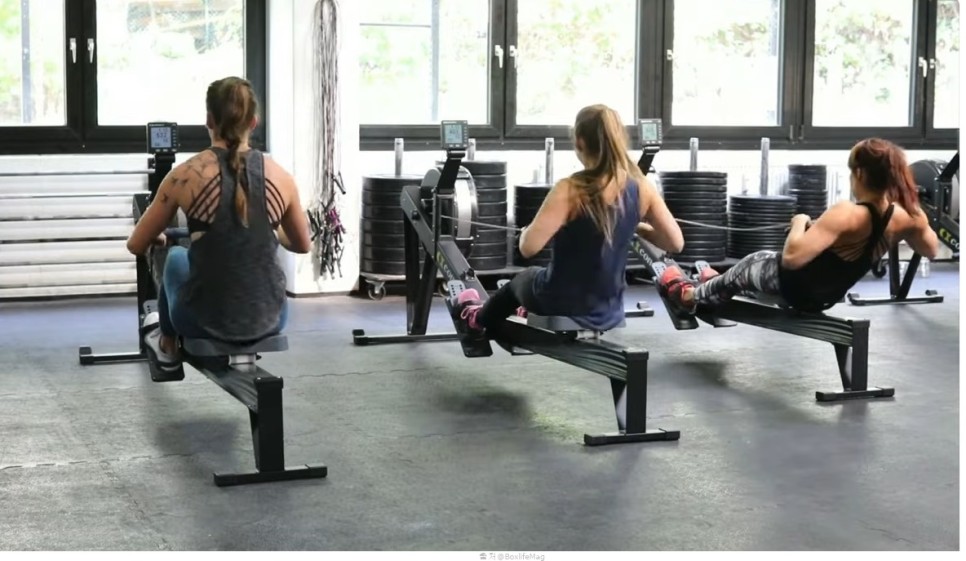 크로스핏 로잉머신 다이어트 효과 근력 기르는 운동법 기초 체력 기르기 방법
