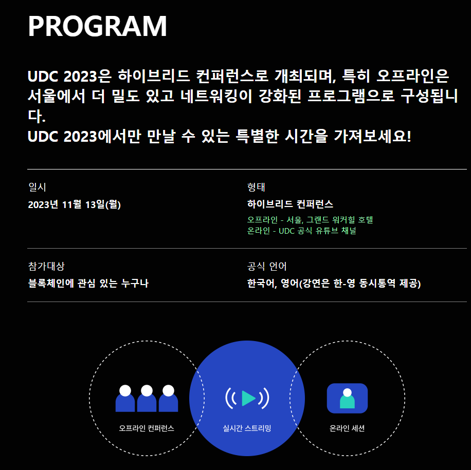 UDC2023 온라인 참여 후기, 블록체인 그리고 업비트 D 컨퍼런스