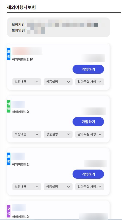 해외여행 준비물 해외여행자보험 가격 비교 여자혼자 해외여행