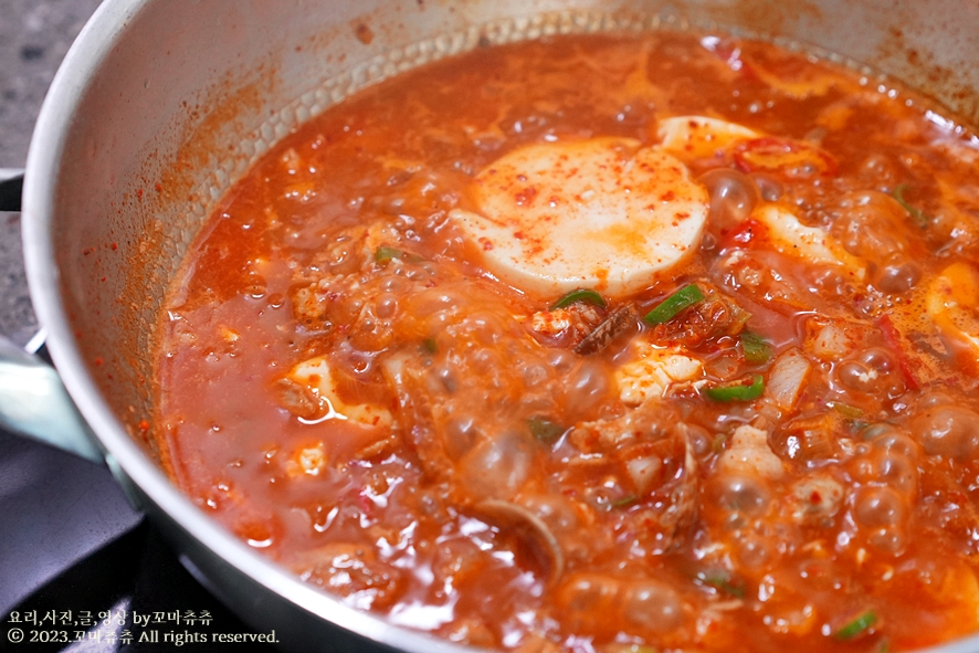 바지락 순두부찌개 끓이는법 돼지고기 백종원 순두부찌개 레시피 양념 바지락 순두부 요리 찌개종류