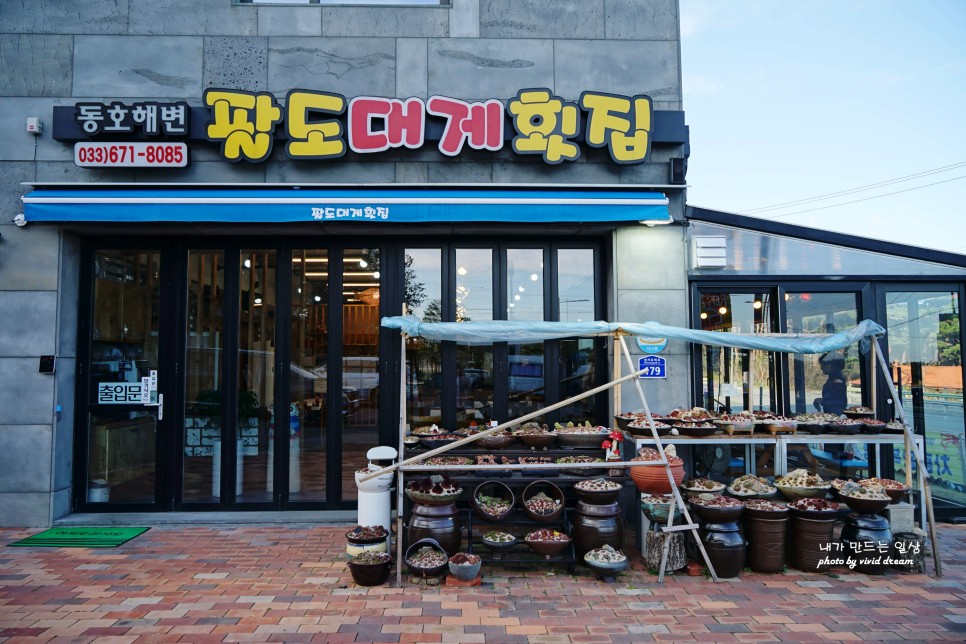 양양 대게 포장 동호해변 팔도대게횟집 애견동반 가능한 맛집